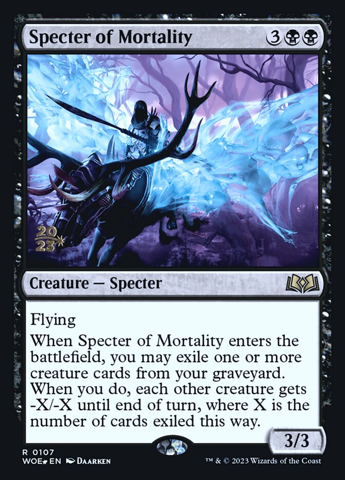 Specter of Mortality (Prerelease) (Wilds of Eldraine) - (Foil): Wilds of Eldraine Promos