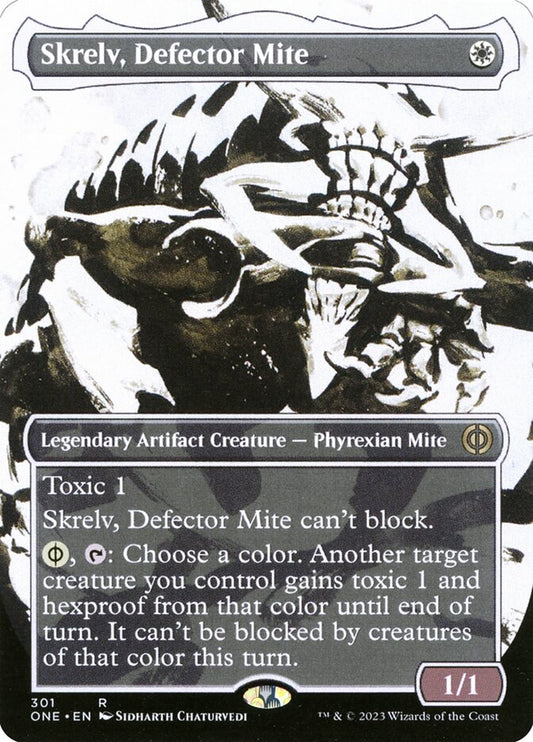 Skrelv, Defector Mite (#301) (Borderless) (Showcase): Phyrexia: All Will Be One