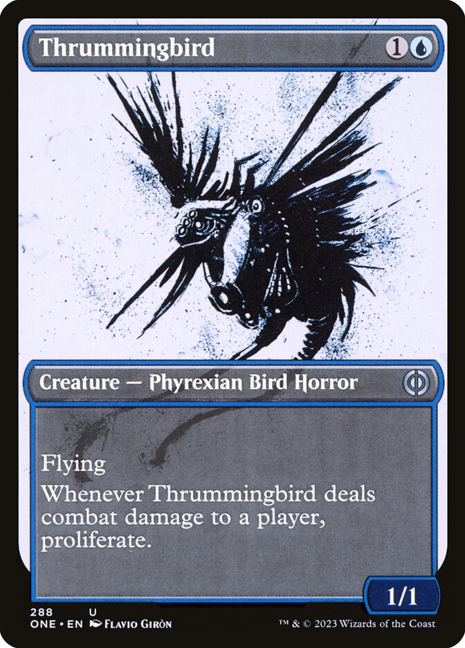 Thrummingbird (Showcase) - (Foil): Phyrexia: All Will Be One