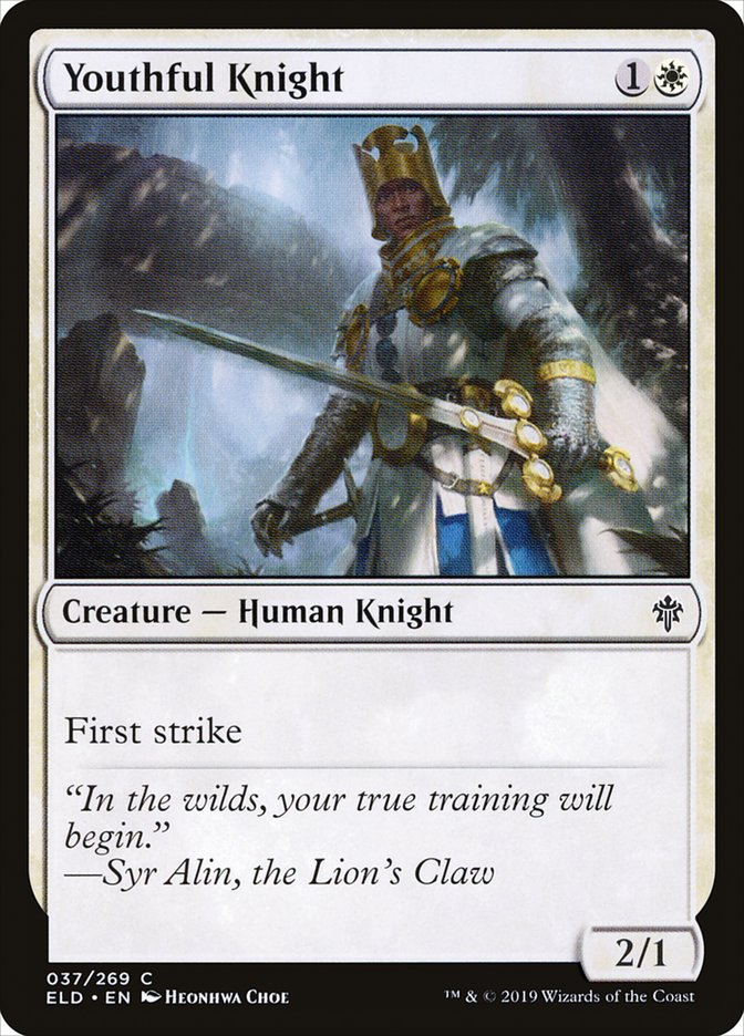 Youthful Knight - (Foil): Throne of Eldraine