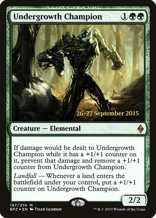 Undergrowth Champion (Prerelease) (Battle for Zendikar) - (Foil): Battle for Zendikar Promos