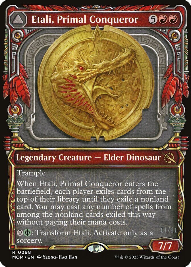 Etali, Primal Conqueror // Etali, Primal Sickness (Showcase) - (Foil): March of the Machine
