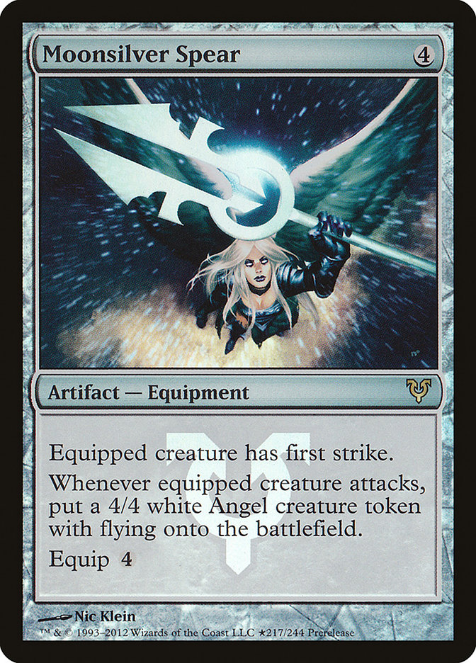 Moonsilver Spear (Prerelease) (Avacyn Restored) - (Foil): Avacyn Restored Promos