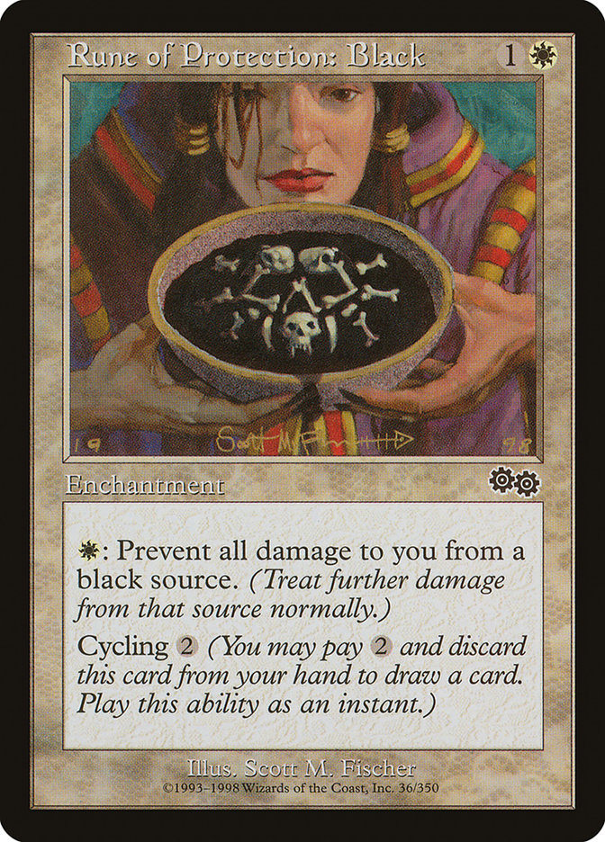 Rune of Protection: Black: Urza's Saga