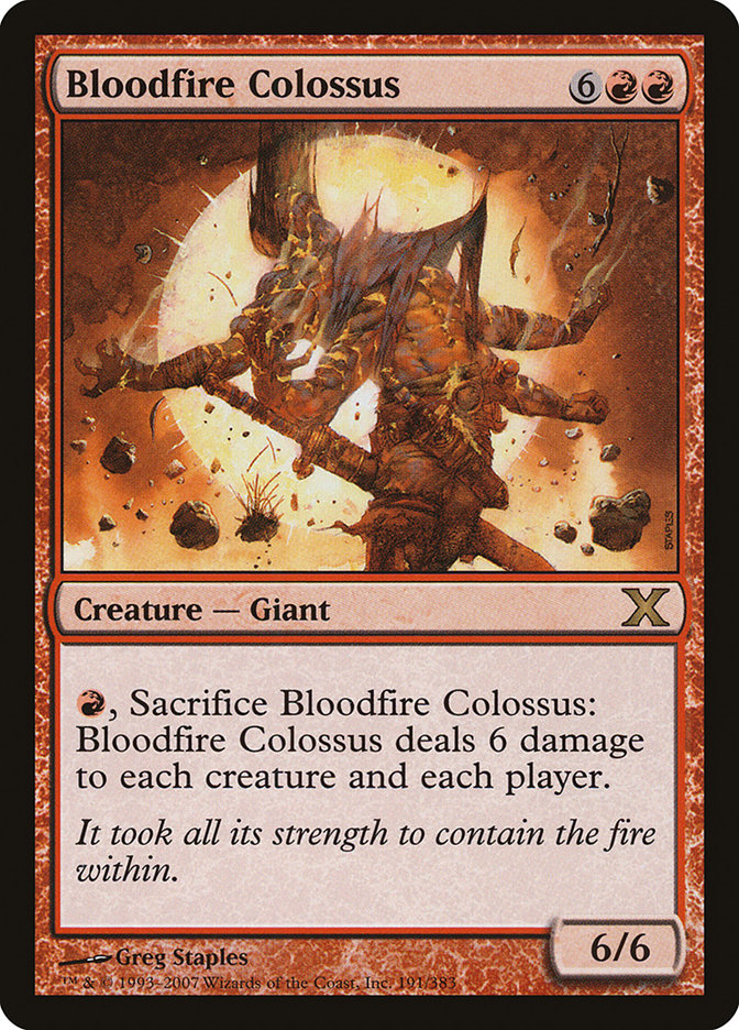 Bloodfire Colossus - (Foil): Tenth Edition