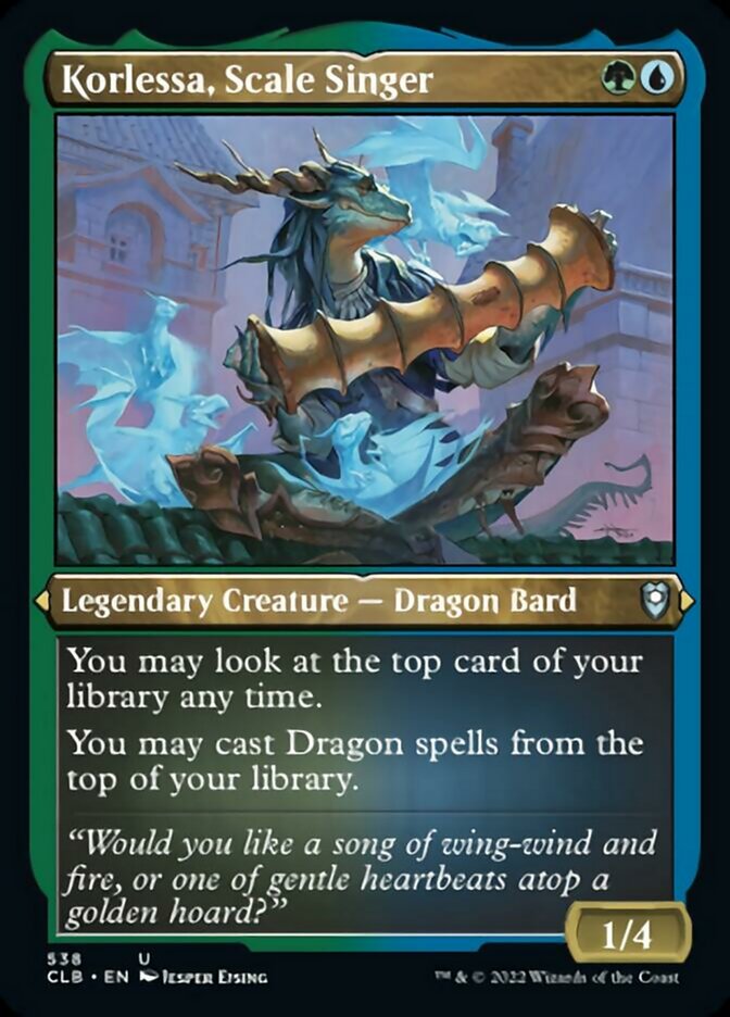 Korlessa, Scale Singer (Foil Etched) - (Foil): Commander Legends: Battle for Baldur's Gate