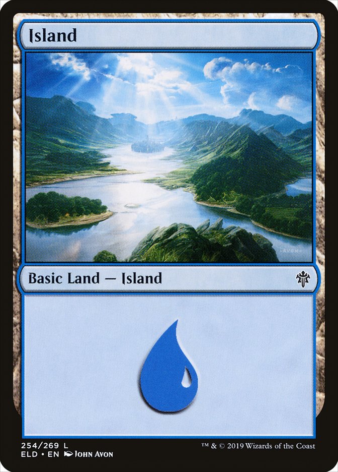 Island (#254) - (Foil): Throne of Eldraine