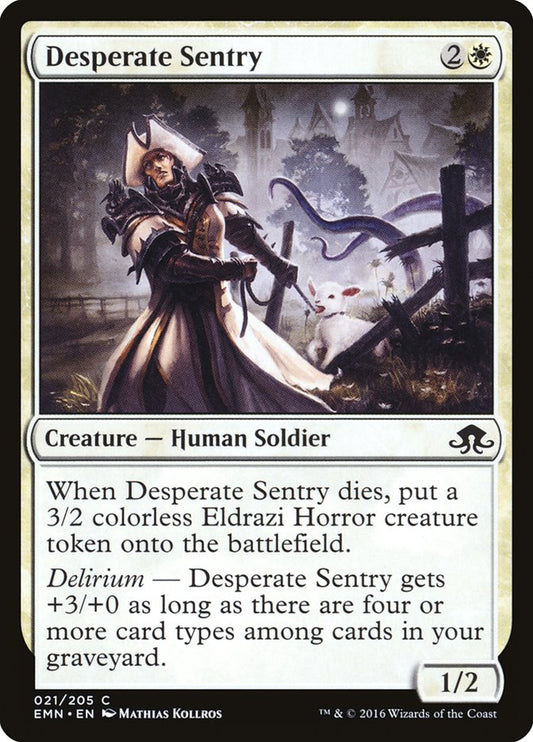 Desperate Sentry - (Foil): Eldritch Moon