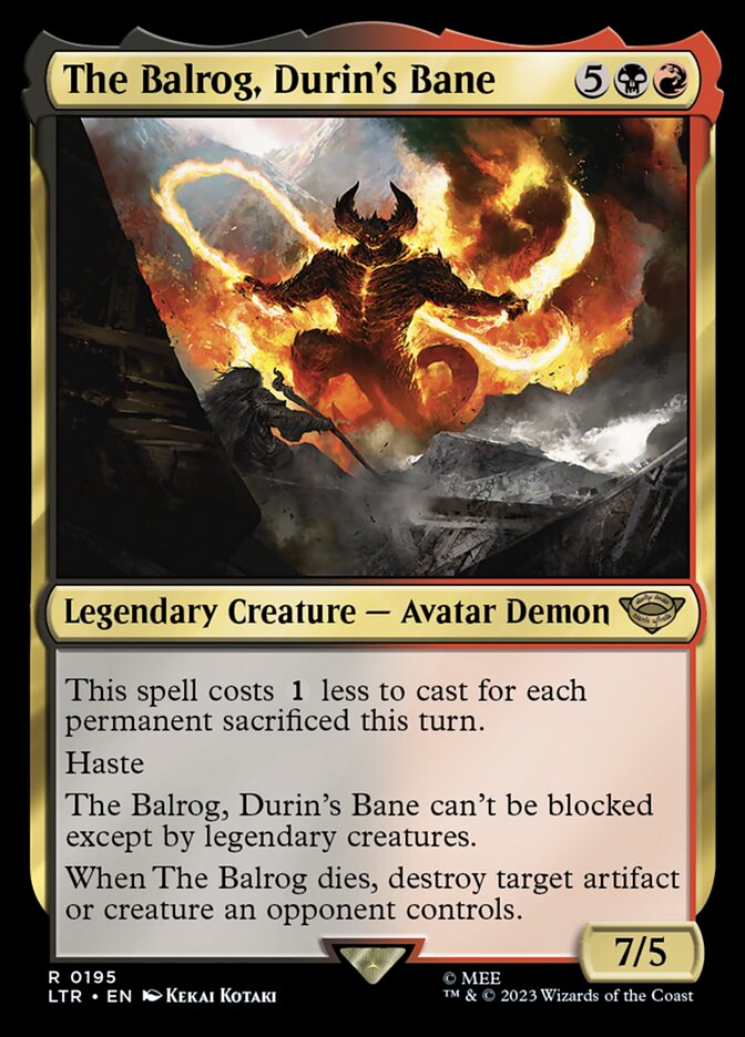 The Balrog, Durin's Bane - (Foil): The Lord of the Rings: Tales of Middle-earth