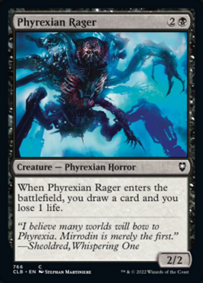 Phyrexian Rager: Commander Legends: Battle for Baldur's Gate