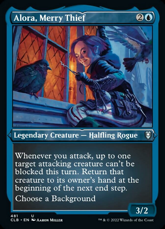 Alora, Merry Thief (Foil Etched) - (Foil): Commander Legends: Battle for Baldur's Gate