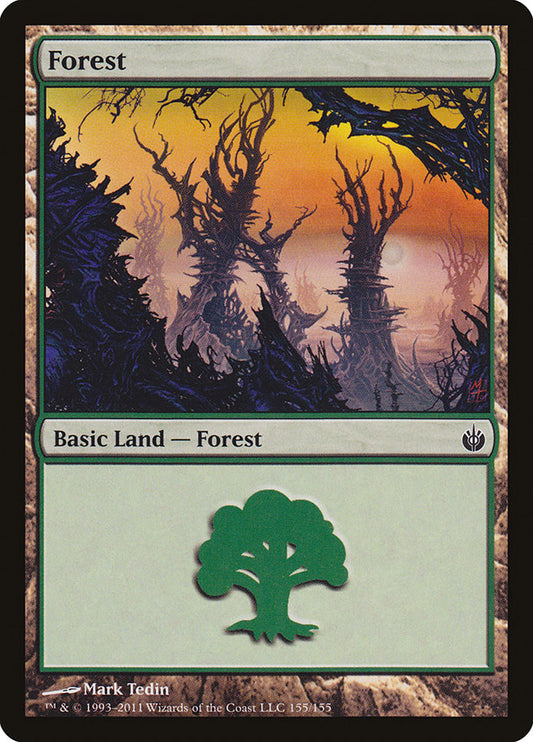 Forest (#155) - (Foil): Mirrodin Besieged