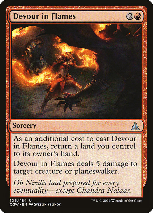 Devour in Flames - (Foil): Oath of the Gatewatch