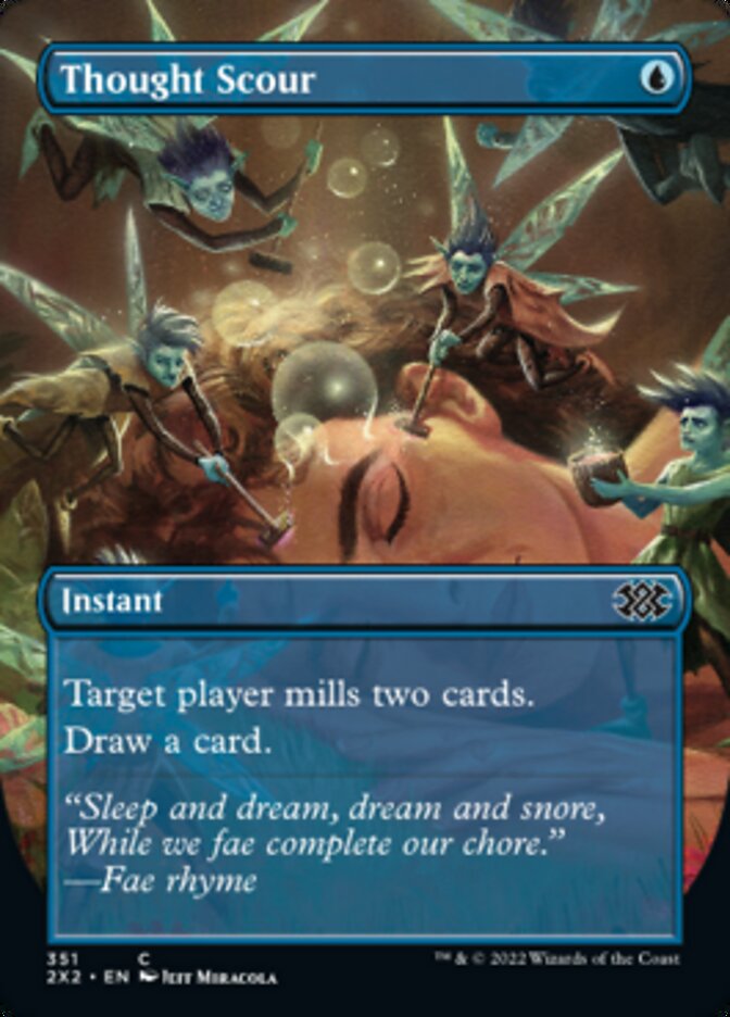 Thought Scour (Borderless): Double Masters 2022