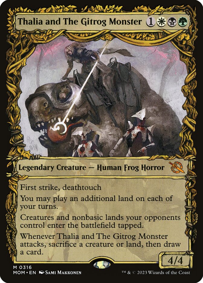 Thalia and The Gitrog Monster (Showcase) - (Foil): March of the Machine
