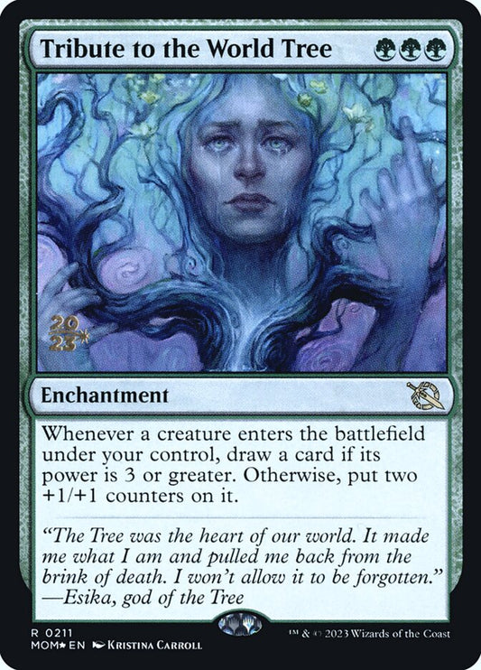 Tribute to the World Tree (Prerelease) (March of the Machine) - (Foil): March of the Machine Promos