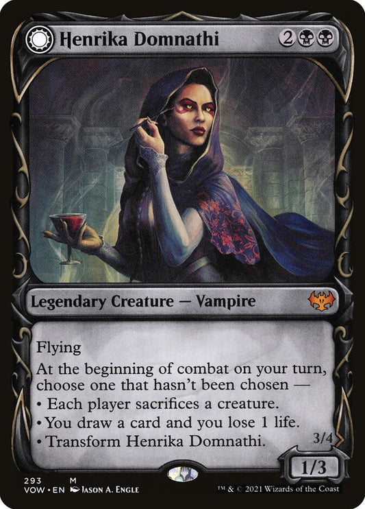 Henrika Domnathi // Henrika, Infernal Seer - (Foil): Innistrad: Crimson Vow
