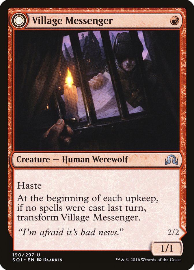 Village Messenger // Moonrise Intruder: Shadows over Innistrad