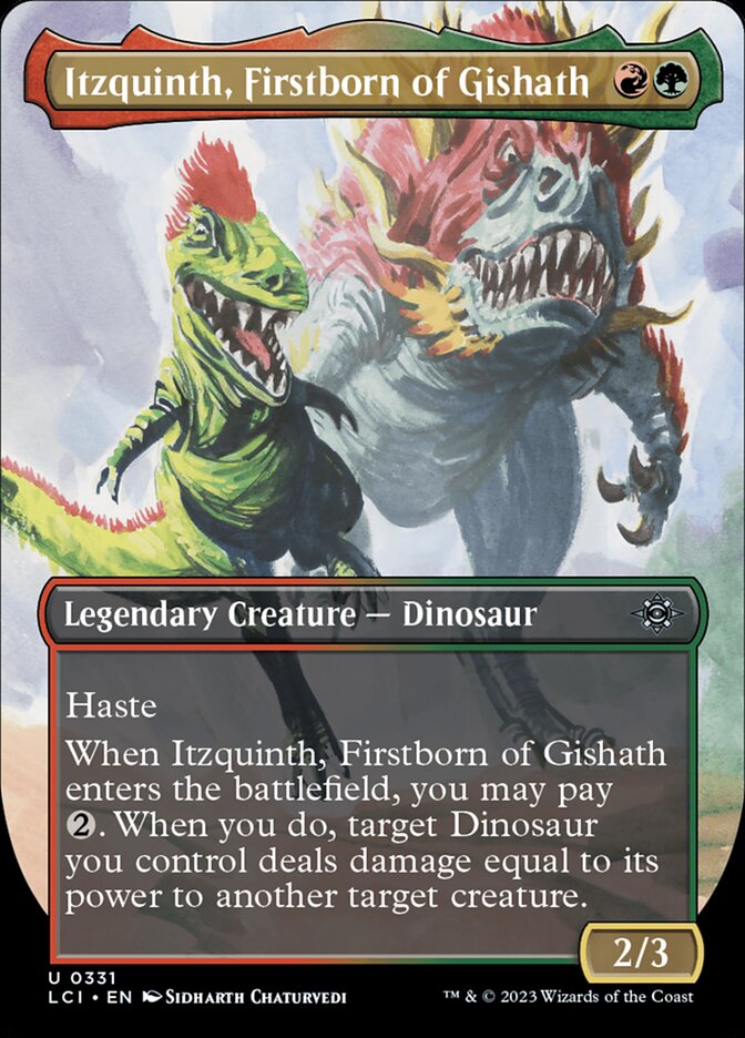 Itzquinth, Firstborn of Gishath (Borderless): Lost Caverns of Ixalan