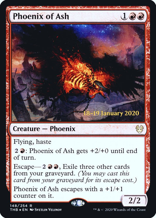 Phoenix of Ash (Prerelease) (Theros Beyond Death) - (Foil): Theros Beyond Death Promos
