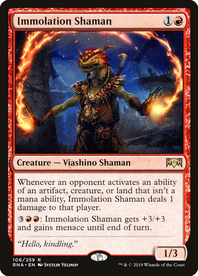 Immolation Shaman: Ravnica Allegiance