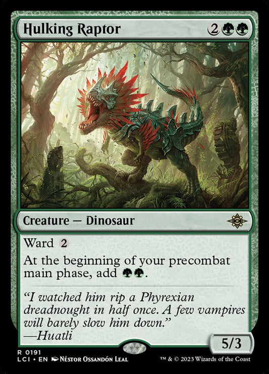 Hulking Raptor - (Foil): Lost Caverns of Ixalan