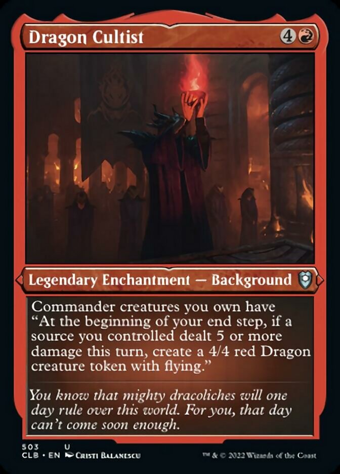 Dragon Cultist (Foil Etched) - (Foil): Commander Legends: Battle for Baldur's Gate
