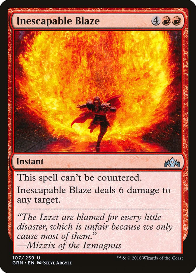 Inescapable Blaze - (Foil): Guilds of Ravnica