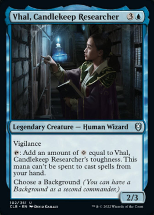 Vhal, Candlekeep Researcher: Commander Legends: Battle for Baldur's Gate