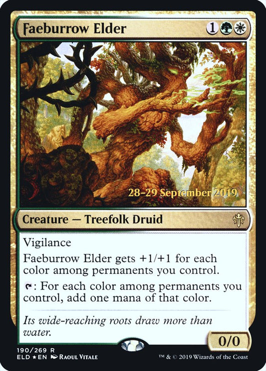 Faeburrow Elder (Prerelease) (Throne of Eldraine) - (Foil): Throne of Eldraine Promos
