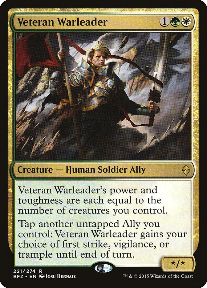 Veteran Warleader - (Foil): Battle for Zendikar
