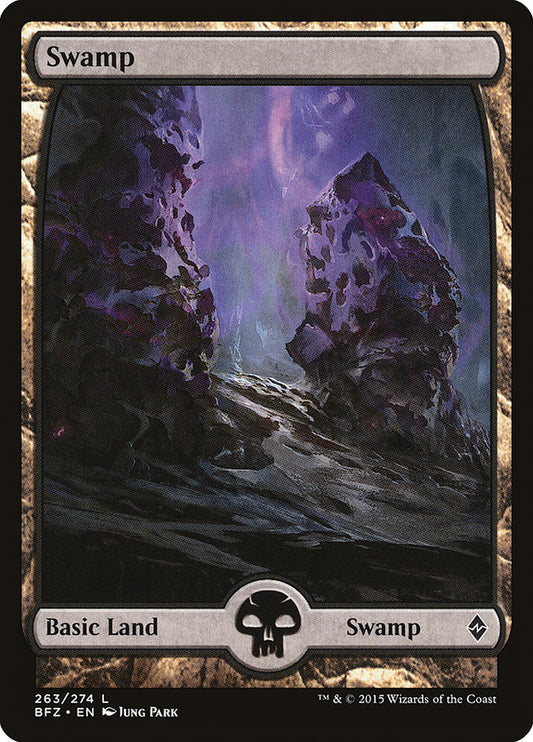 Swamp (#263) (Full Art) - (Foil): Battle for Zendikar