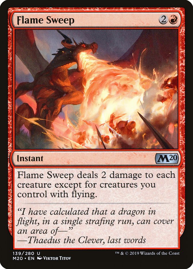 Flame Sweep - (Foil): Core Set 2020