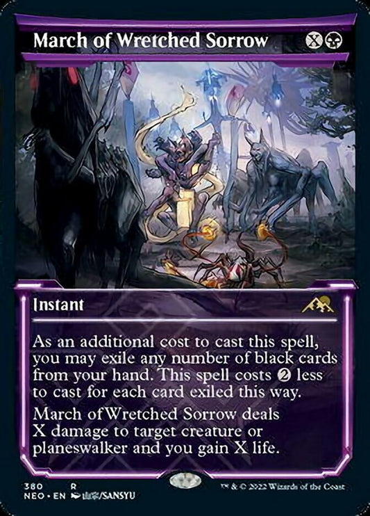 March of Wretched Sorrow (Showcase) - (Foil): Kamigawa: Neon Dynasty