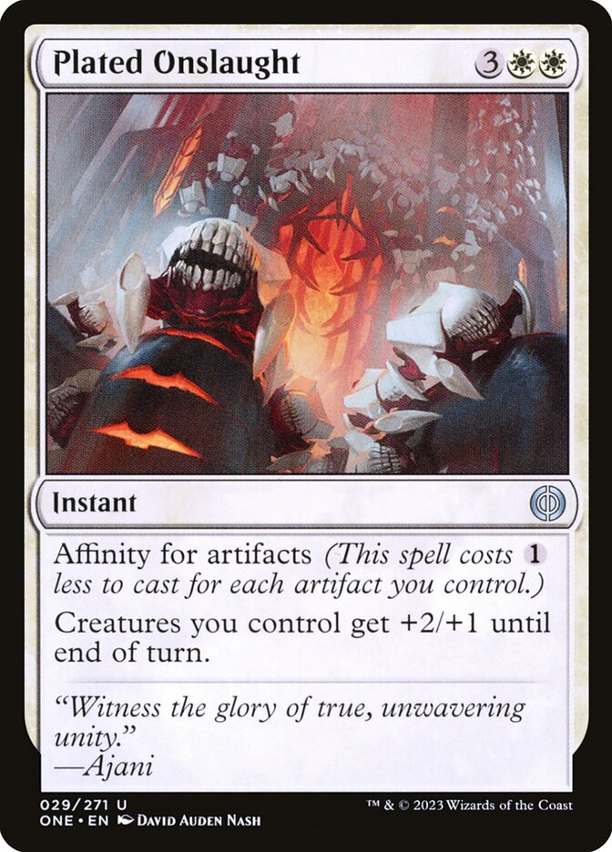 Plated Onslaught - (Foil): Phyrexia: All Will Be One