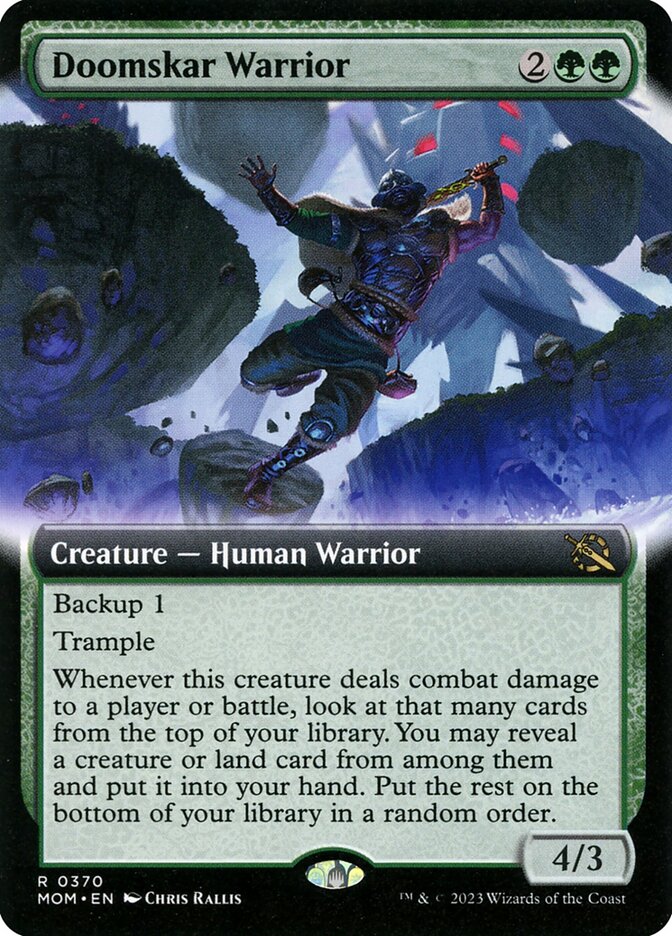 Doomskar Warrior (Extended Art) - (Foil): March of the Machine