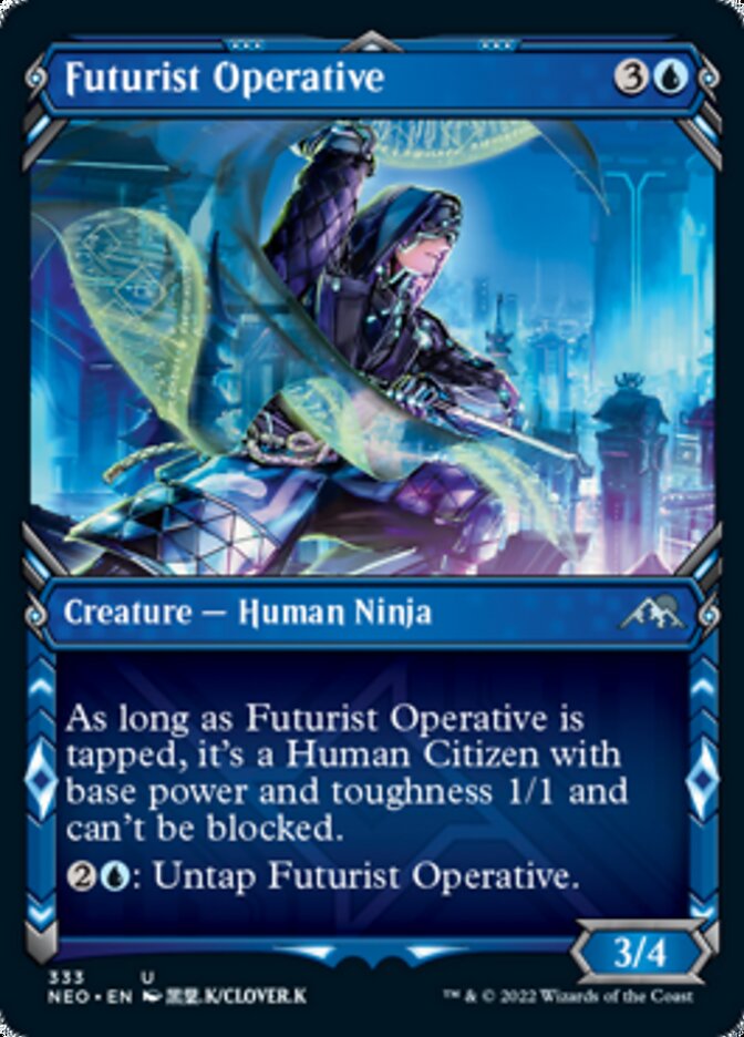 Futurist Operative (Showcase) - (Foil): Kamigawa: Neon Dynasty