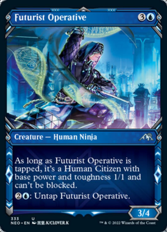 Futurist Operative (Showcase) - (Foil): Kamigawa: Neon Dynasty