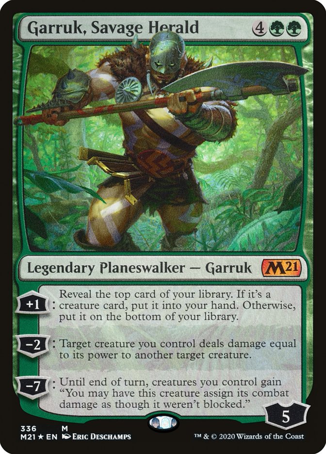 Garruk, Savage Herald (Planeswalker Deck) - (Foil): Core Set 2021