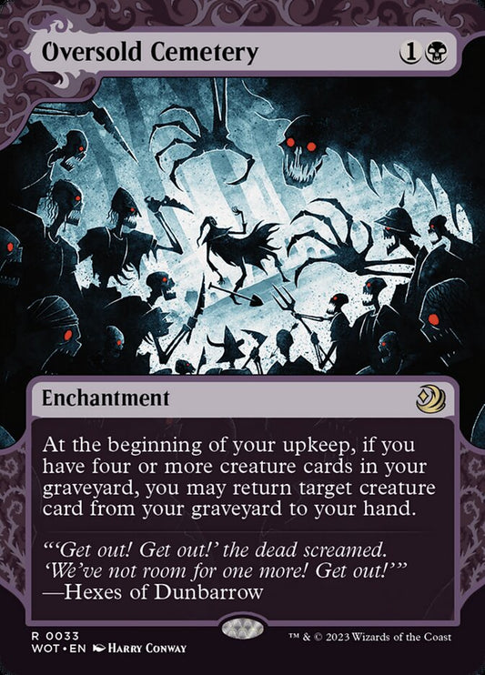 Oversold Cemetery (#033) - (Foil): Wilds of Eldraine: Enchanting Tales