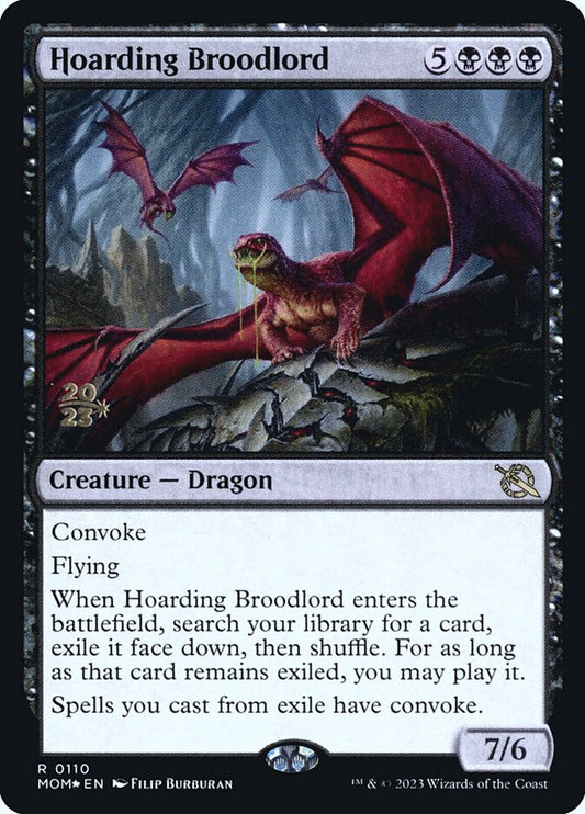 Hoarding Broodlord (Prerelease) (March of the Machine) - (Foil): March of the Machine Promos