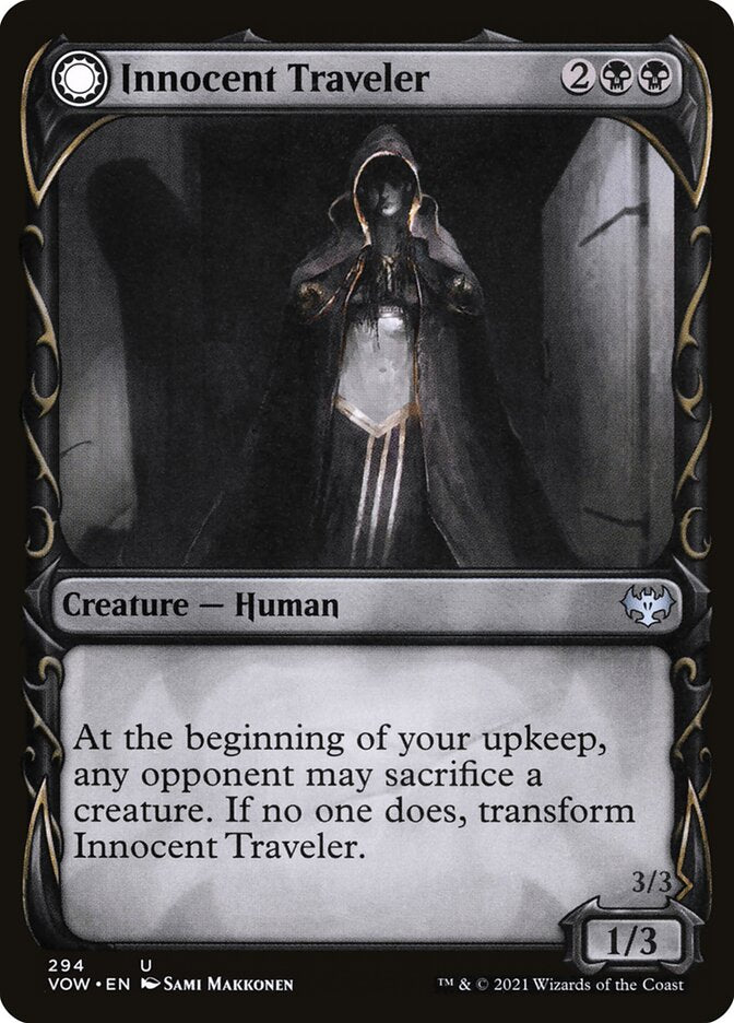 Innocent Traveler // Malicious Invader (Showcase) - (Foil): Innistrad: Crimson Vow