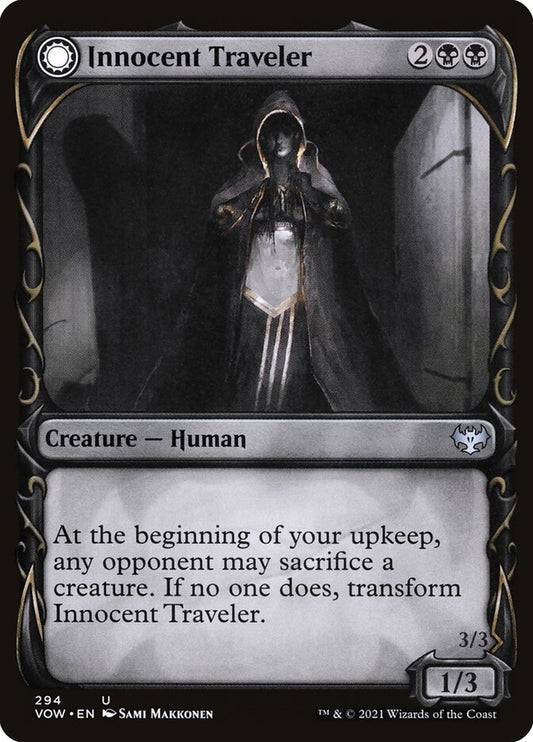 Innocent Traveler // Malicious Invader (Showcase) - (Foil): Innistrad: Crimson Vow
