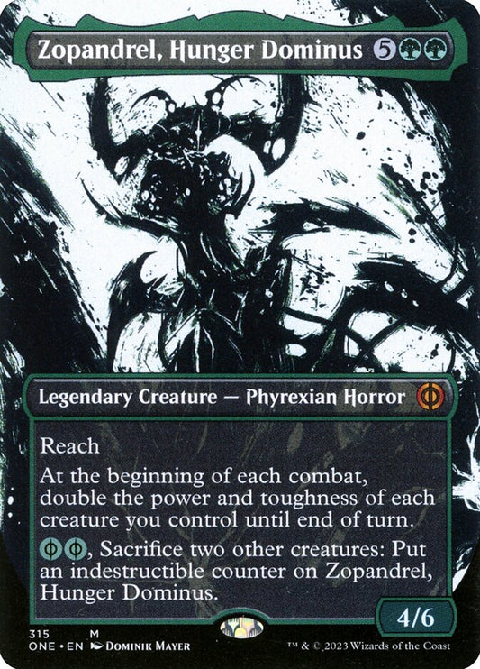 Zopandrel, Hunger Dominus (#315) (Borderless) (Showcase) - (Foil): Phyrexia: All Will Be One