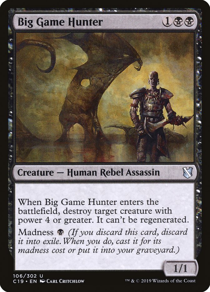 Big Game Hunter: Commander 2019