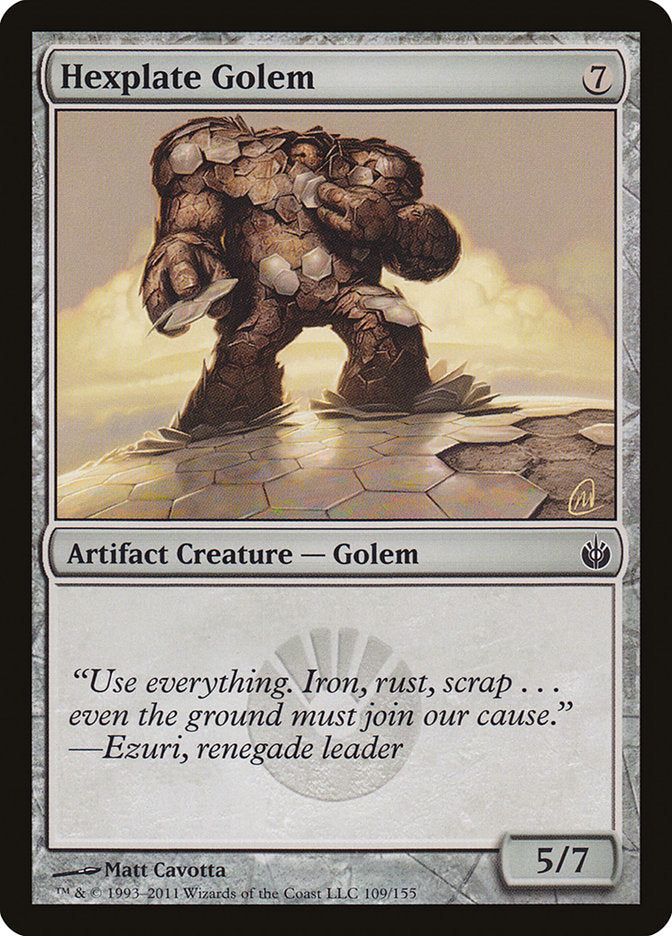Hexplate Golem - (Foil): Mirrodin Besieged