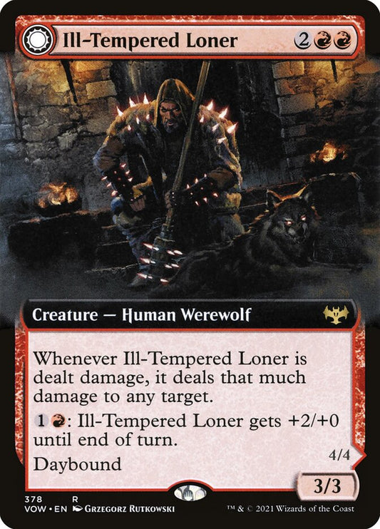Ill-Tempered Loner // Howlpack Avenger (Extended Art): Innistrad: Crimson Vow
