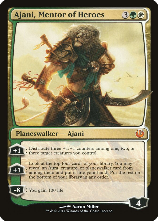 Ajani, Mentor of Heroes - (Foil): Journey into Nyx