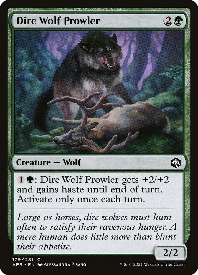 Dire Wolf Prowler - (Foil): Adventures in the Forgotten Realms