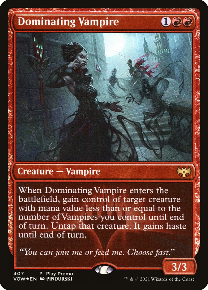 Dominating Vampire - (Foil): Innistrad: Crimson Vow